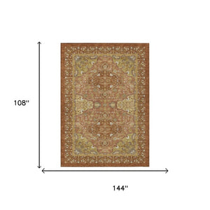 9 X 12 Oriental Polyester Area Rug Stain Resistant Indoor Outdoor Washable