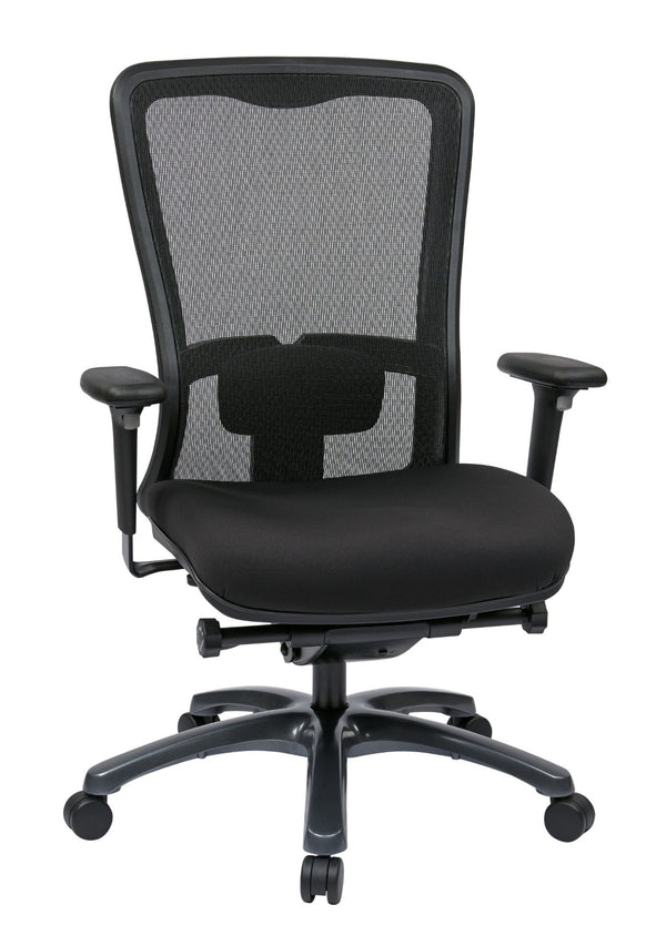 OSP Home Furnishings Progrid Ergonomic Mesh High Back Office Chair with Lumbar Support and Padded Seat 97720-30