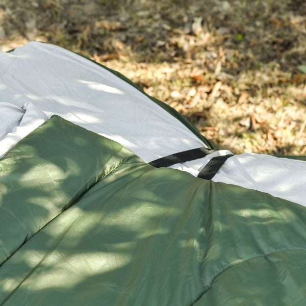 English Elm Outsunny 2-Person Camping Bed Set: Portable Folding Cot, Inflatable Mattress & Sleeping Bag Combo W2225P200418-GIGA