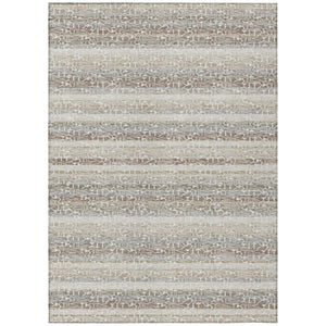 HomeRoots 5 X 8 Washable Polyester Striped Area Rug for Indoor Outdoor Patios and Living Rooms 744712
