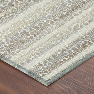 5 X 8 Washable Polyester Striped Area Rug for Indoor Outdoor Patios and Living Rooms