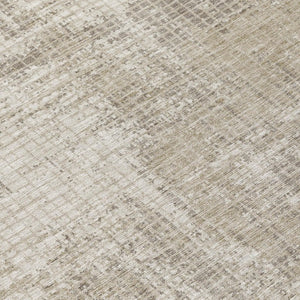 5 X 8 Abstract Beige Brown Polyester Area Rug Stain Resistant for Patio or Living Room