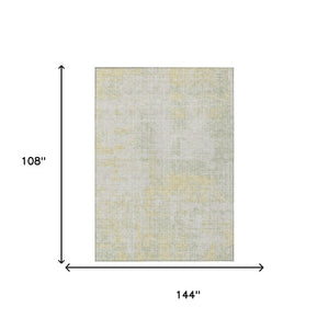 9 X 12 Ivory Linen Abstract Polyester Area Rug Washable Stain Resistant Indoor Outdoor