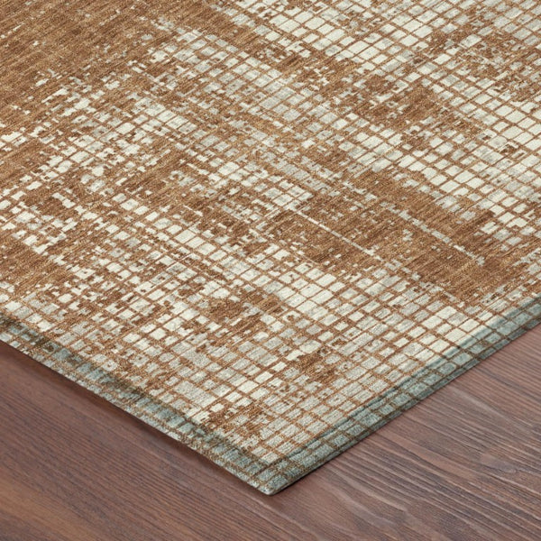 5 X 8 Abstract Indoor Outdoor Rug Washable Polyester Stain Resistant Patio Accent