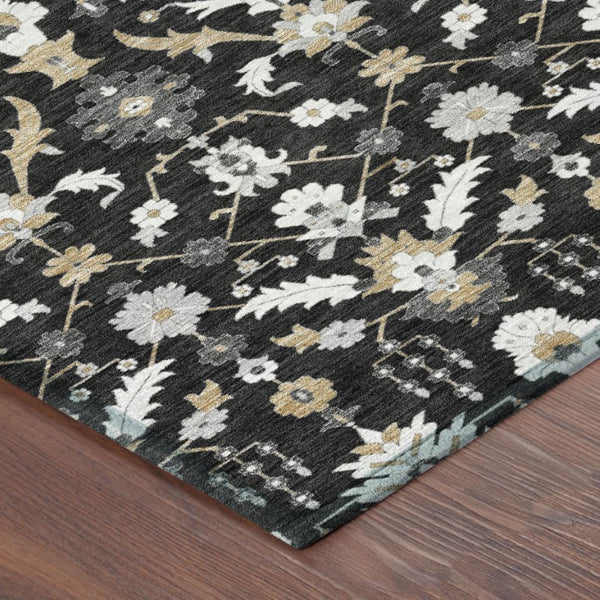 10 Foot X 14 Oriental Polyester Area Rug Washable for Indoor Outdoor Use