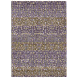 HomeRoots 10 Ft X 14 Ft Plum Purple Oriental Polyester Washable Indoor Outdoor Area Rug 744940