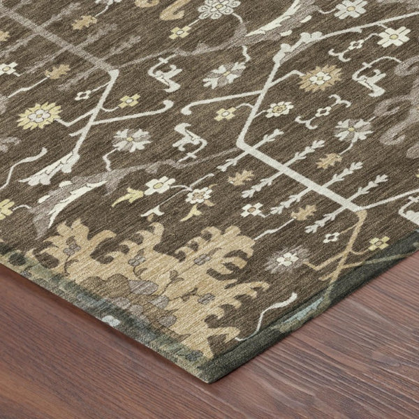 8x10 Oriental Polyester Area Rug Washable Stain Resistant for Patio and Living Room