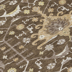 8x10 Oriental Polyester Area Rug Washable Stain Resistant for Patio and Living Room