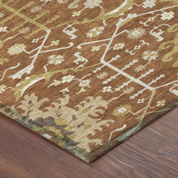 5x8 Oriental Area Rug Washable Polyester Indoor Outdoor Stain Resistant Patio