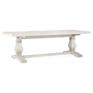English Elm Caleb 94" Distressed Ivory Farmhouse Dining Table - Handcrafted Solid Pine, Rustic Reclaimed Charm B2723S00004