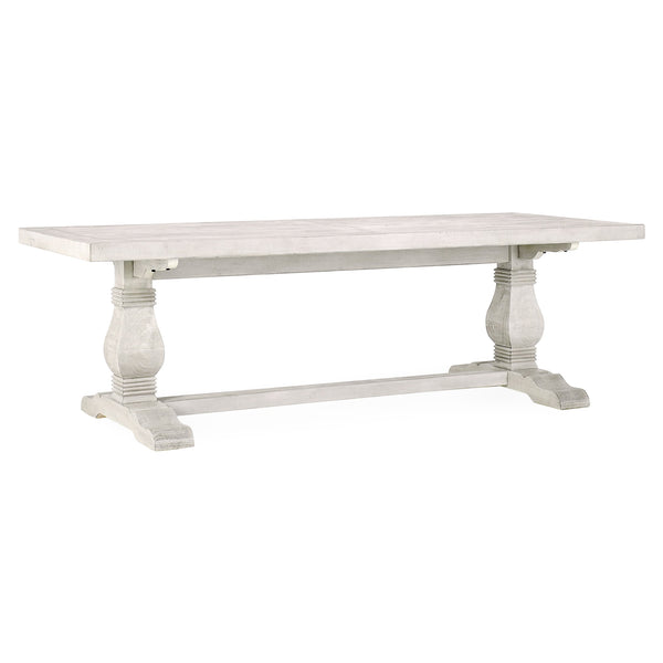 English Elm Caleb 94" Distressed Ivory Farmhouse Dining Table - Handcrafted Solid Pine, Rustic Reclaimed Charm B2723S00004