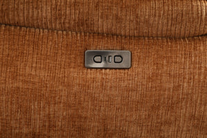 English Elm Emmy Orange Chenille Power Sectional Sofa with Console, USB Type-C/A, Wireless Charge, Zero Gravity Recline B2726S00396