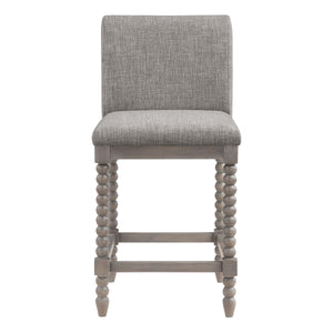 OSP Home Furnishings Abbott 26" Spindle Stool Dove / Brushed Grey