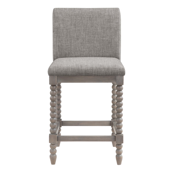 OSP Home Furnishings Abbott 26" Spindle Stool Dove / Brushed Grey