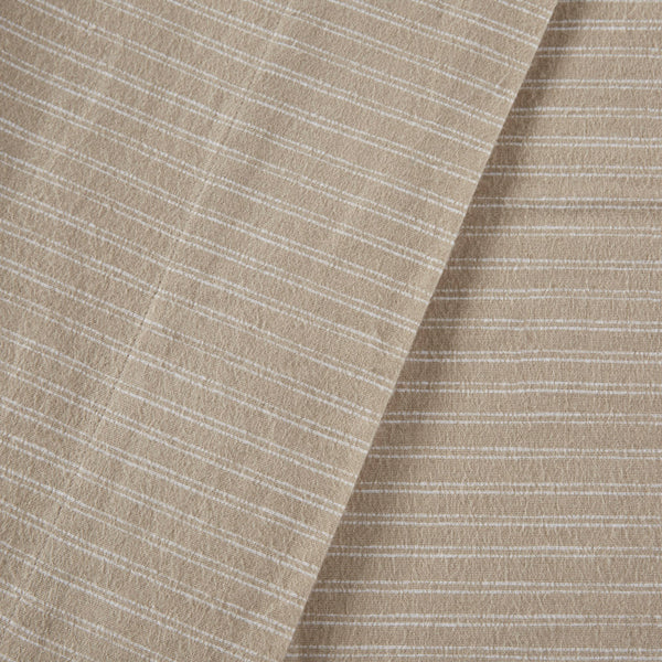 JLA Home Beautyrest - 4 Cozy Cotton Flannel Sheet Set Oversized Deep-Pocket 4-Piece OEKO-TEX Soft Brushed Warmth Every Night Beige/White Stripes BR20-4173