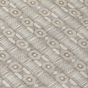 5x8 Beige Brown Stripe Washable Polyester Area Rug for Indoor Outdoor Living