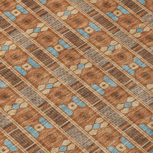 8 X 10 Striped Polyester Area Rug Washable Stain Resistant for Patio or Porch