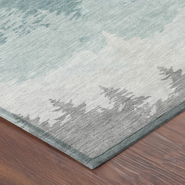 8x10 Floral Polyester Area Rug Washable Indoor Outdoor Stain Resistant Patio