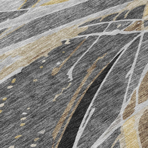 10 X 14 Abstract Polyester Indoor Outdoor Area Rug Washable Stain Resistant Patio