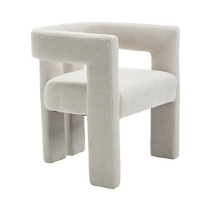 English Elm United We Win Chenille Barrel Accent Armchairs Set of Two for Living Room Dining Beige W1568P389268