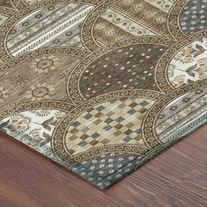 5x8 Geometric Indoor Outdoor Area Rug Washable Polyester Pet Friendly Patio