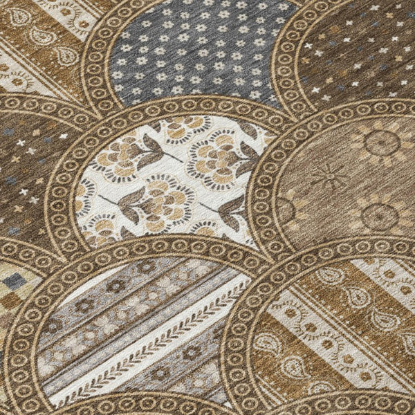 5x8 Geometric Indoor Outdoor Area Rug Washable Polyester Pet Friendly Patio