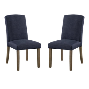 OSP Home Furnishings Everly Dining Chair  - Set of 2 Navy