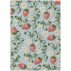HomeRoots 10 X 14 Floral Polyester Area Rug Washable Stain Resistant Indoor Outdoor Decor 745252