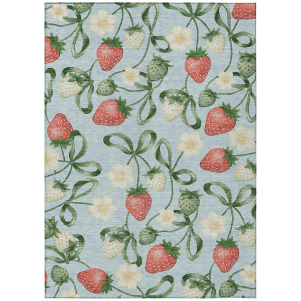 HomeRoots 10 X 14 Floral Polyester Area Rug Washable Stain Resistant Indoor Outdoor Decor 745252