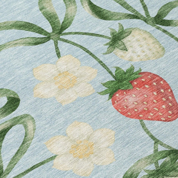 10 X 14 Floral Polyester Area Rug Washable Stain Resistant Indoor Outdoor Decor