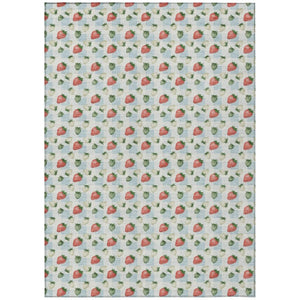 HomeRoots 9x12 Floral Polyester Area Rug Washable Stain Resistant Indoor Outdoor Living Patio 745299