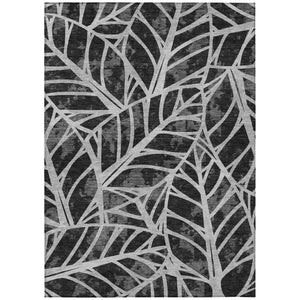 HomeRoots 8 X 10 Floral Polyester Area Rug Washable Stain Resistant Indoor Outdoor Decor 745316