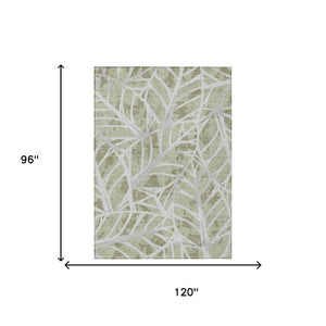 8x10 Floral Polyester Indoor Outdoor Rug Washable Stain Resistant Patio Accent