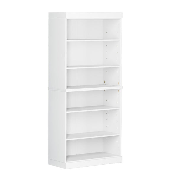 72 Inch Solid Wood Six Shelf Adjustable Bookcase for Home Office Library or Living Room