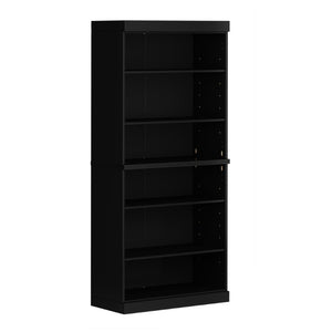 72 Inch Solid Wood Six Shelf Adjustable Bookcase for Home Office Library or Living Room