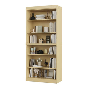 72 Inch Solid Wood Six Shelf Adjustable Bookcase for Home Office Library or Living Room