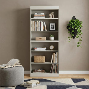 72 Inch Solid Wood Six Shelf Adjustable Bookcase for Home Office Library or Living Room