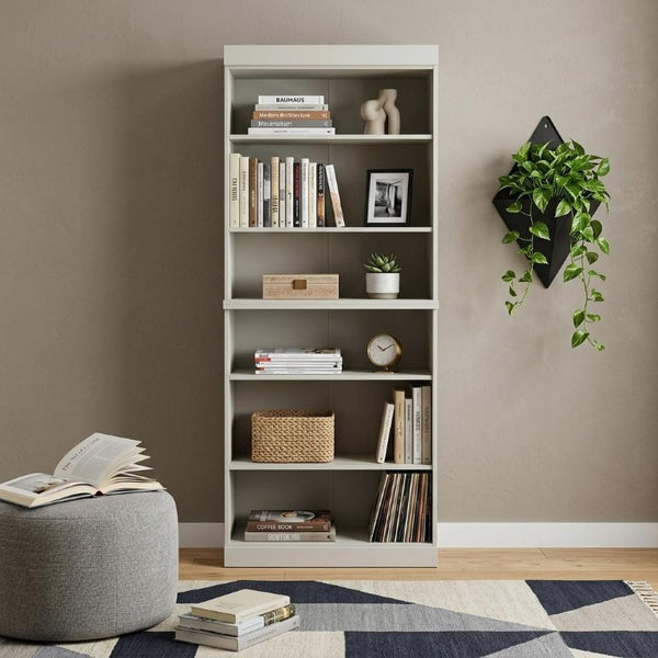 72 Inch Solid Wood Six Shelf Adjustable Bookcase for Home Office Library or Living Room