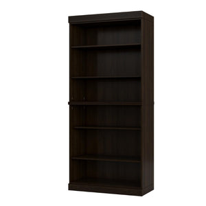 72 Inch Solid Wood Six Shelf Adjustable Bookcase for Home Office Library or Living Room