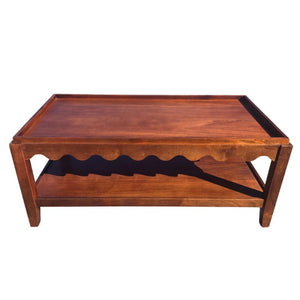HomeRoots 48 Inch Solid Wood Coffee Table in Rich Chestnut Finish for Living Room Decor 745447
