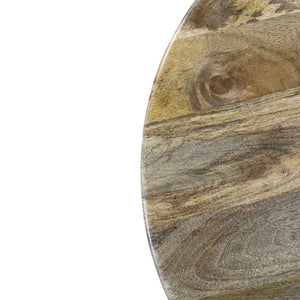 30 Inch Solid Wood Round Coffee Table Natural Finish Living Room Center Piece