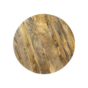 36 Inch Solid Wood Round Drum Coffee Table Handcrafted Accent for Modern Living Room