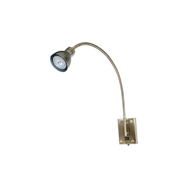 30 Inch Antiqued Brass Metal Spotlight Sconce for Living Room or Hallway Walls