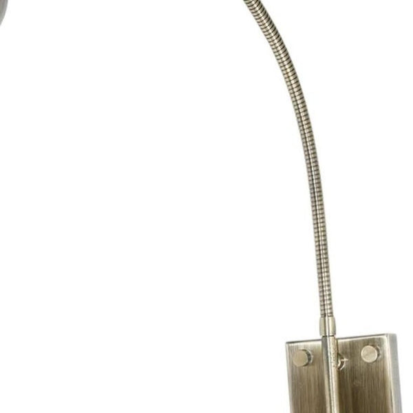 30 Inch Antiqued Brass Metal Spotlight Sconce for Living Room or Hallway Walls