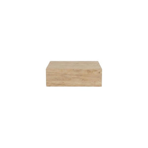 Set of Two Floating Wood Nightstands with Single Drawer for Modern Bedroom Wall Storage