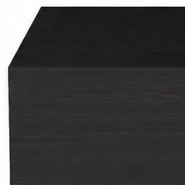 Set of Two Floating Wood Nightstands with Single Drawer for Modern Bedroom Wall Storage