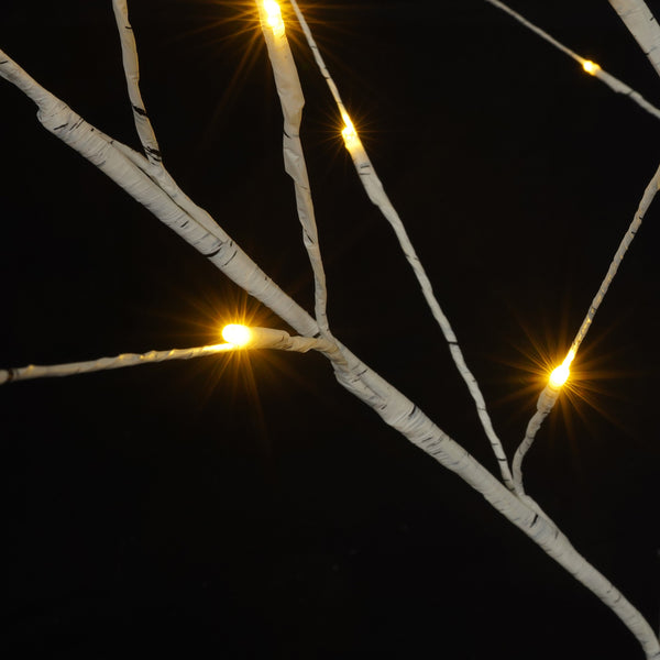 English Elm Set of Lighted Birch Tree with 216 Warm White LEDs, 3-Sizes 4/5/6FT, Indoor/Outdoor Romantic Decor N710P181843Y