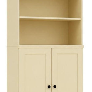 72 Inch Solid Wood Six Shelf Bookcase with Cabinet Doors for Living or Home Office
