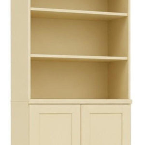72 Inch Solid Wood Six Shelf Bookcase with Cabinet Doors for Living or Home Office