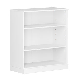 36 Inch Solid Wood Bookcase with Three Adjustable Shelves for Home Office or Library